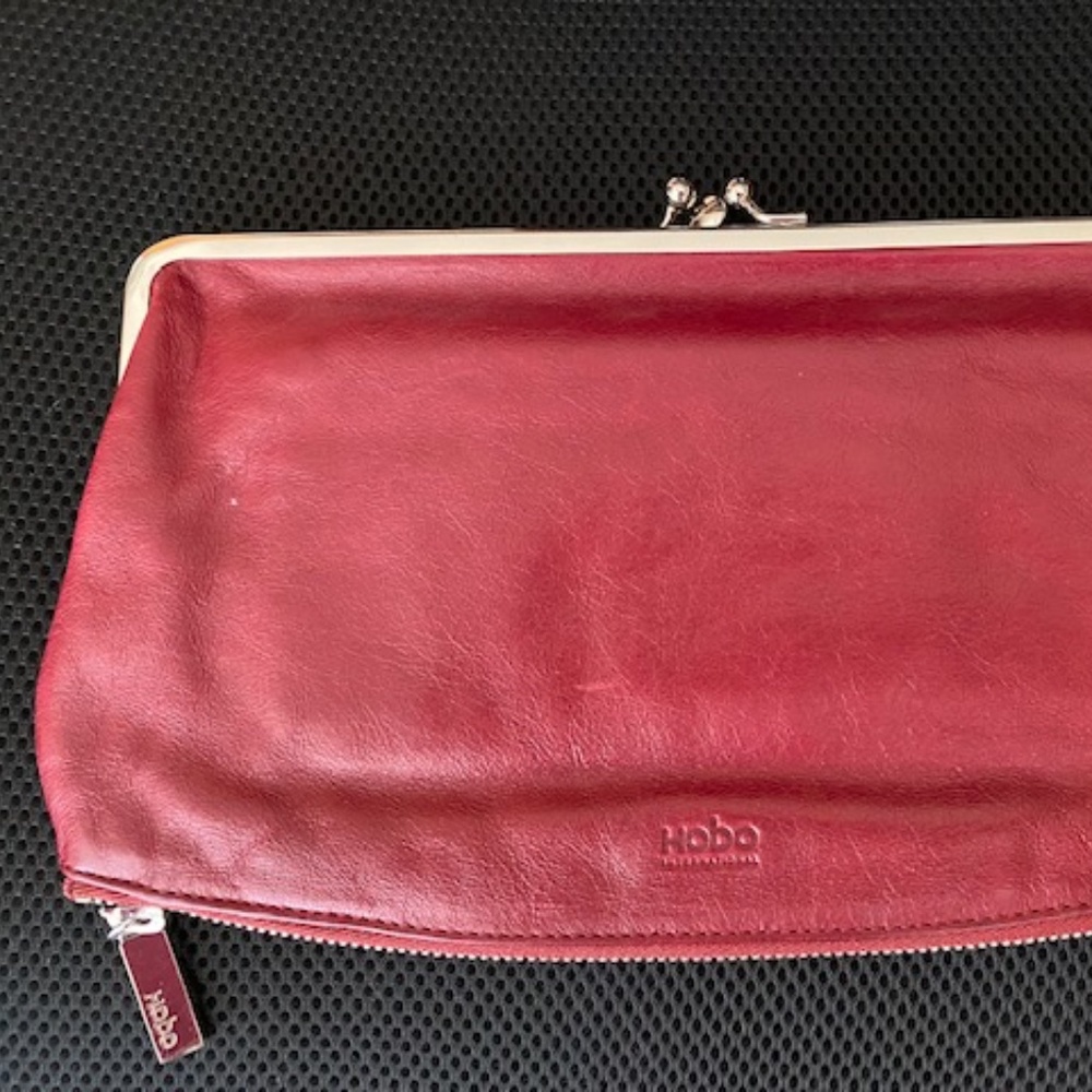 Deep Red Hobo Clutch
